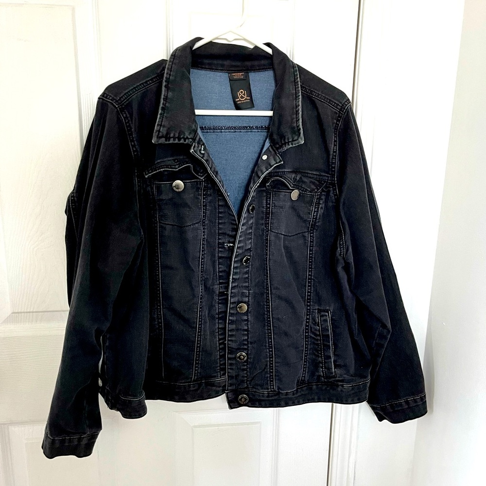 Black denim jacket